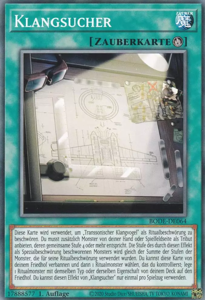 Klangsucher BODE-DE064 ist in Common Yu-Gi-Oh Karte aus Burst of Destiny 1.Auflage