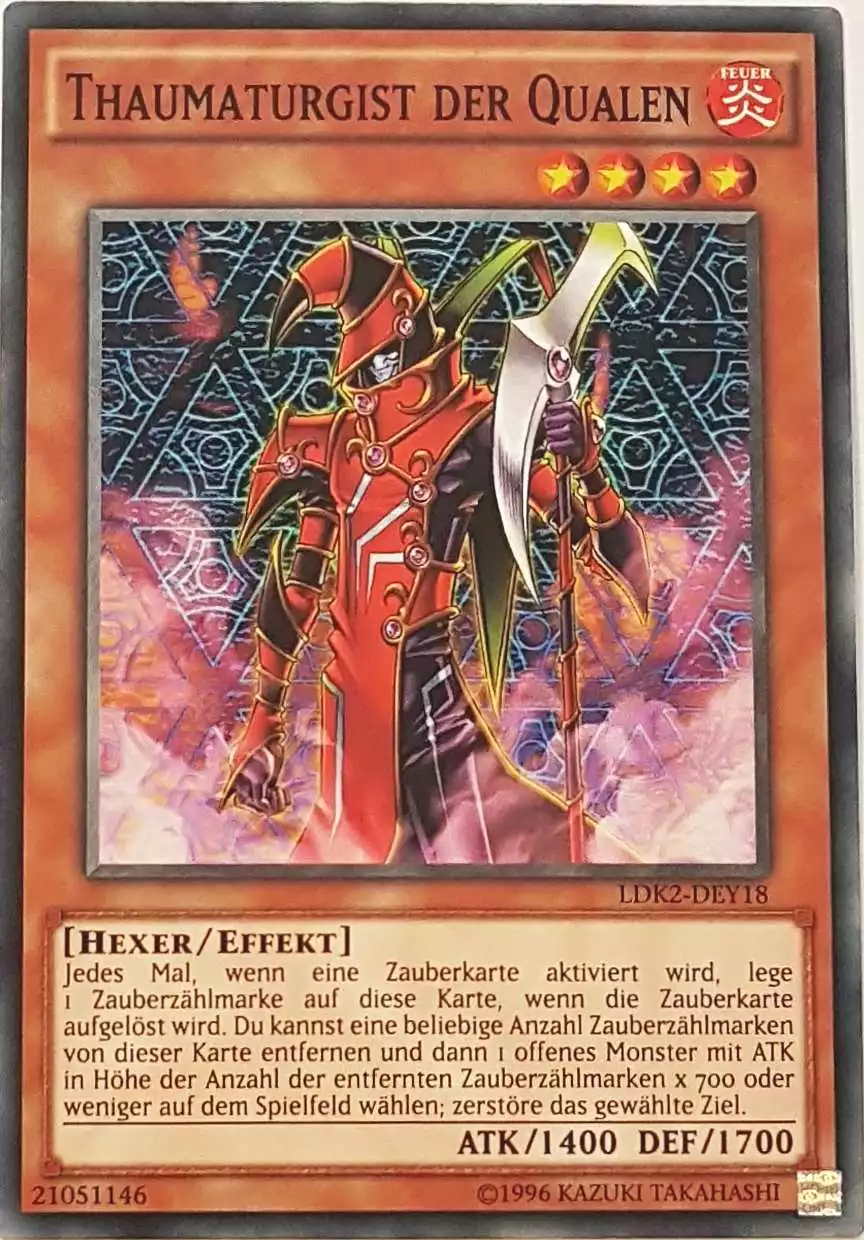 Thaumaturgist der Qualen LDK2-DEY18 ist in Common Yu-Gi-Oh Karte aus Legendary Decks 2 