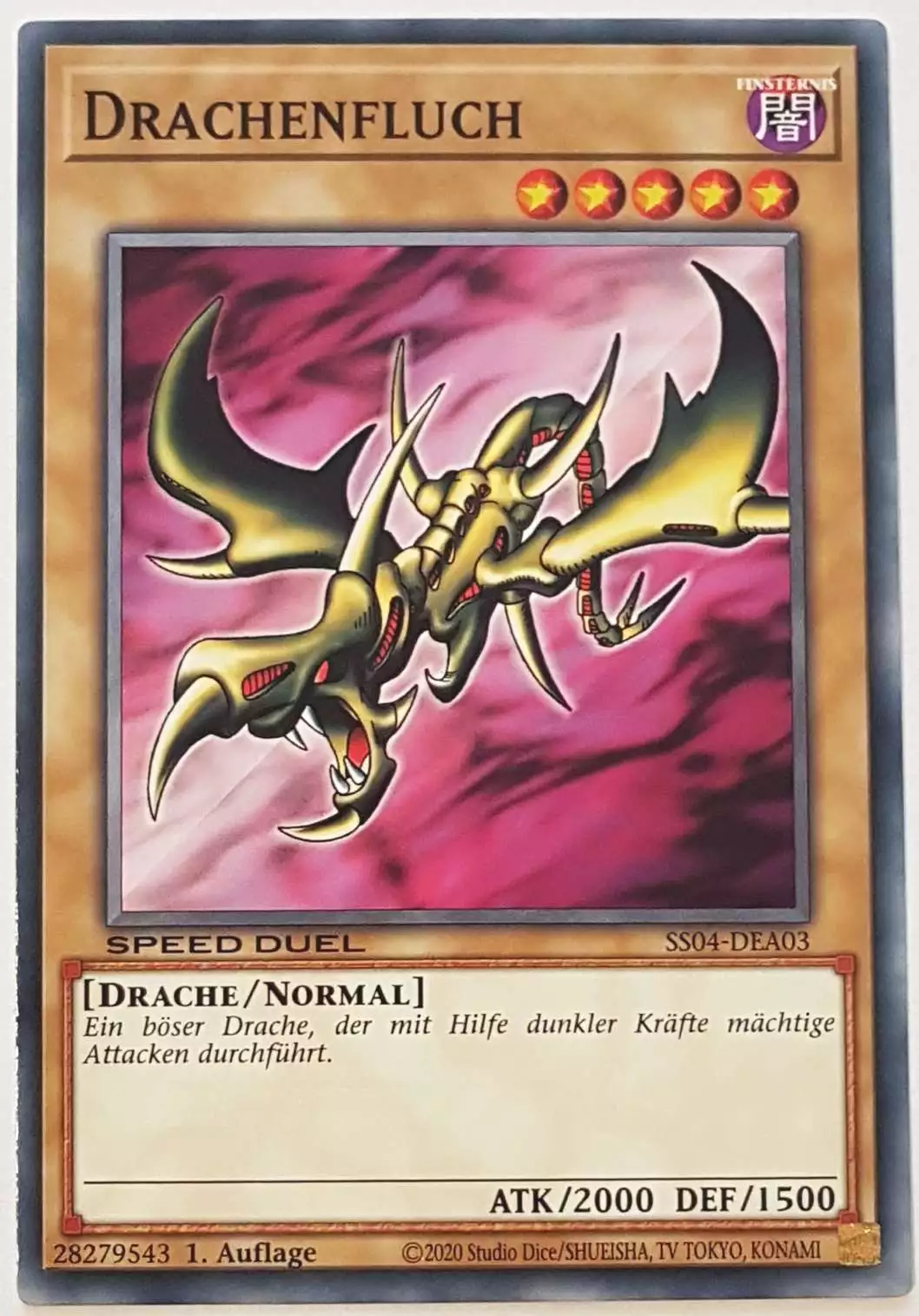 Drachenfluch SS04-DEA03 ist in Common Yu-Gi-Oh Karte aus Match of the Millennium 1.Auflage