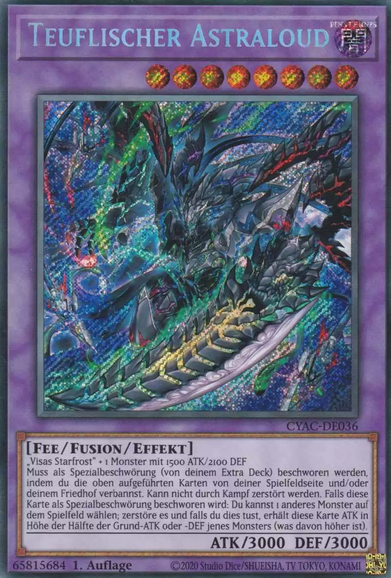 Teuflischer Astraloud CYAC-DE036 ist in Secret Rare Yu-Gi-Oh Karte aus Cyberstorm Access 1.Auflage