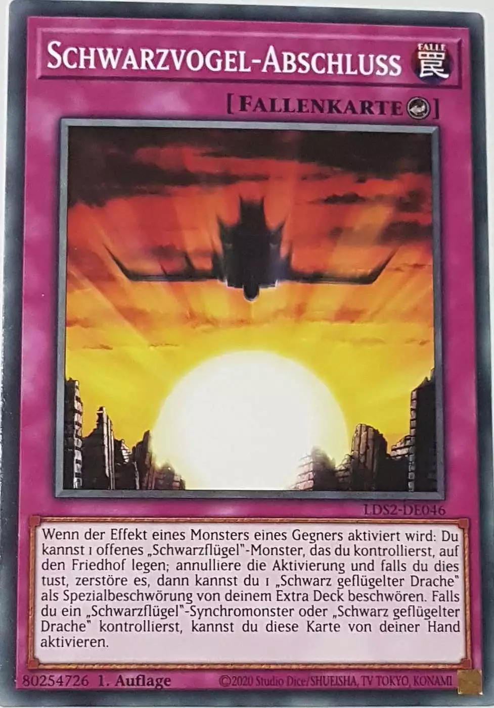 Schwarzvogel-Abschluss LDS2-DE046 ist in Common Yu-Gi-Oh Karte aus Legendary Duelists: Season 2 1.Auflage