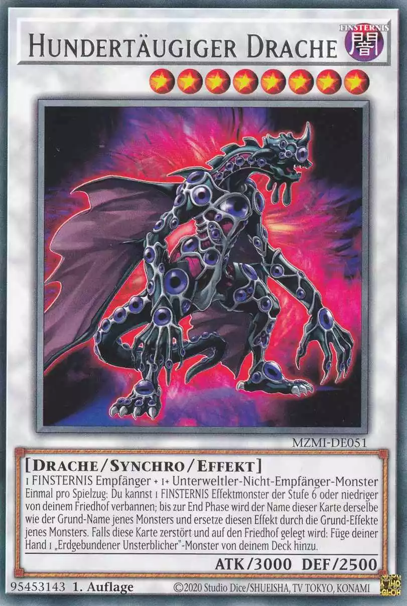 Hundertäugiger Drache MZMI-DE051 ist in Rare Yu-Gi-Oh Karte aus Maze of Millennia 1.Auflage