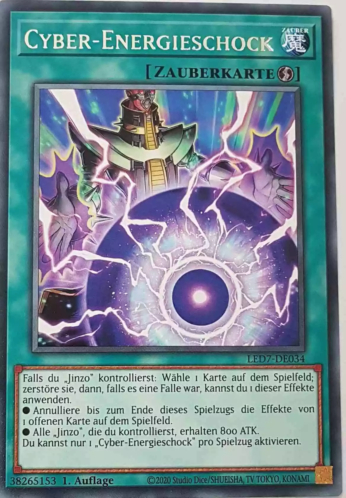 Cyber-Energieschock LED7-DE034 ist in Rare Yu-Gi-Oh Karte aus Legendary Duelists Rage of Ra 1.Auflage