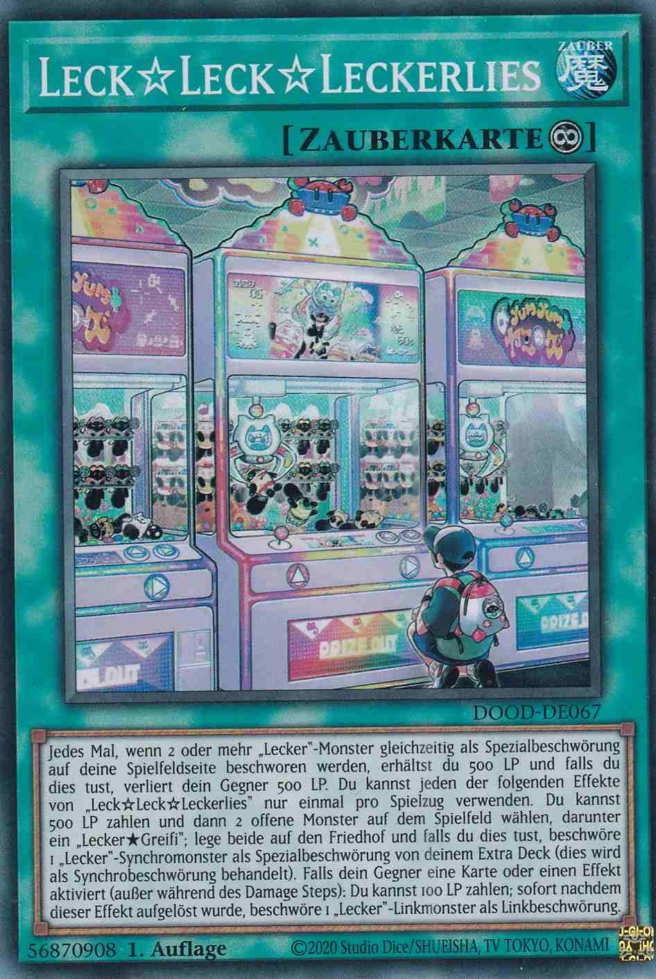 Leck☆Leck☆Leckerlies DOOD-DE067 ist in Super Rare Yu-Gi-Oh Karte aus Doom of Dimensions 1.Auflage