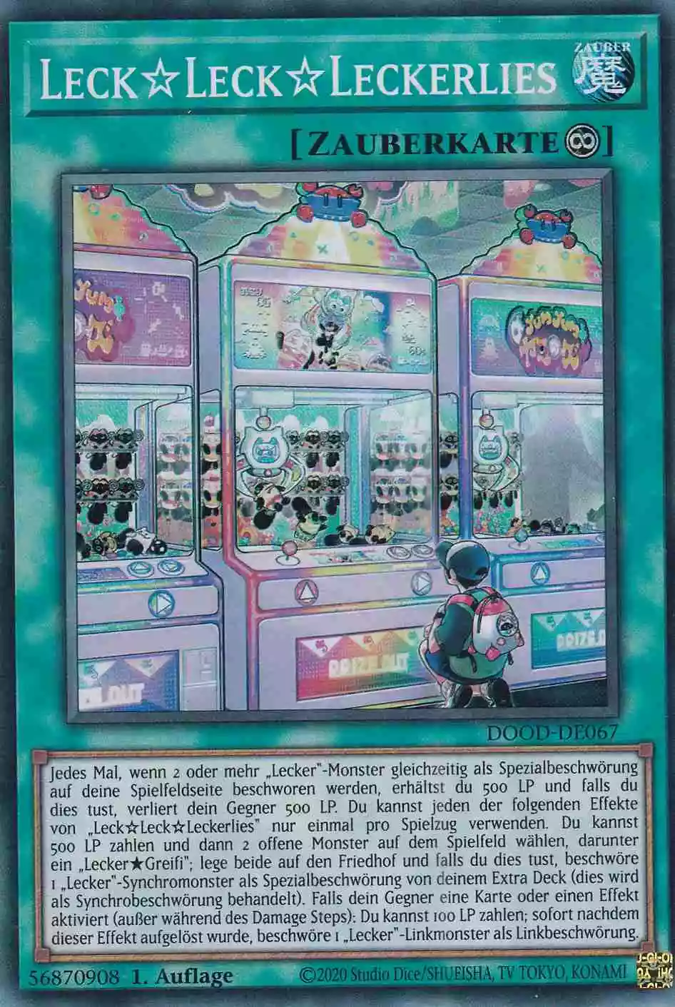 Leck☆Leck☆Leckerlies Super Rare DOOD-DE067 Yugioh Karte Leck☆Leck☆Leckerlies DOOD-DE067 ist in Super Rare Yu-Gi-Oh Karte aus Doom of Dimensions 1.Auflage