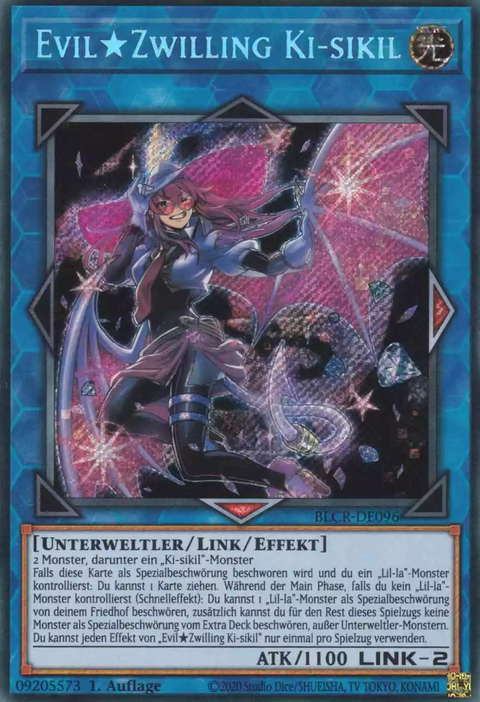 Evil★Zwilling Ki-sikil BLCR-DE096 ist in Secret Rare Yu-Gi-Oh Karte aus Battles of Legend Crystal Revenge 1.Auflage