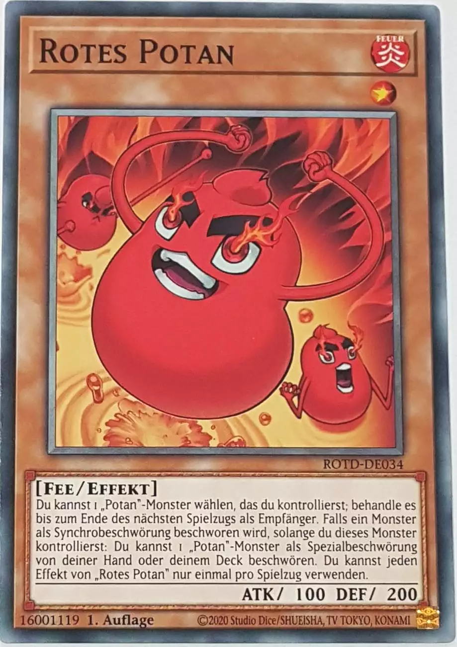 Rotes Potan ROTD-DE034 ist in Common Yu-Gi-Oh Karte aus Rise of the Duelist 1.Auflage