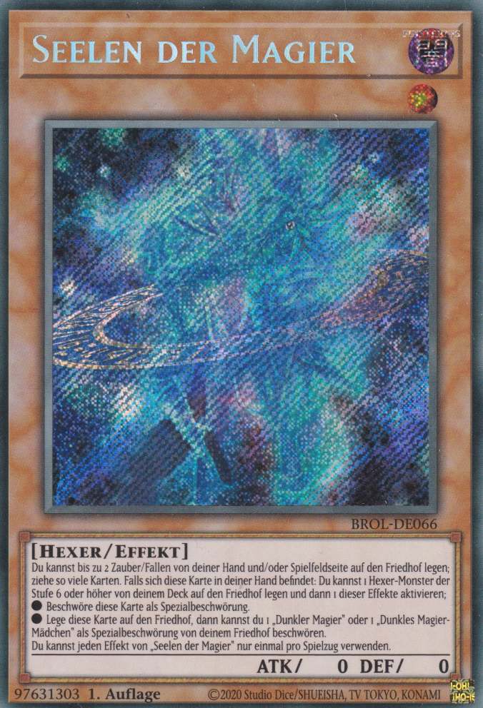 Seelen der Magier BROL-DE066 ist in Secret Rare Yu-Gi-Oh Karte aus Brothers of Legend 1.Auflage