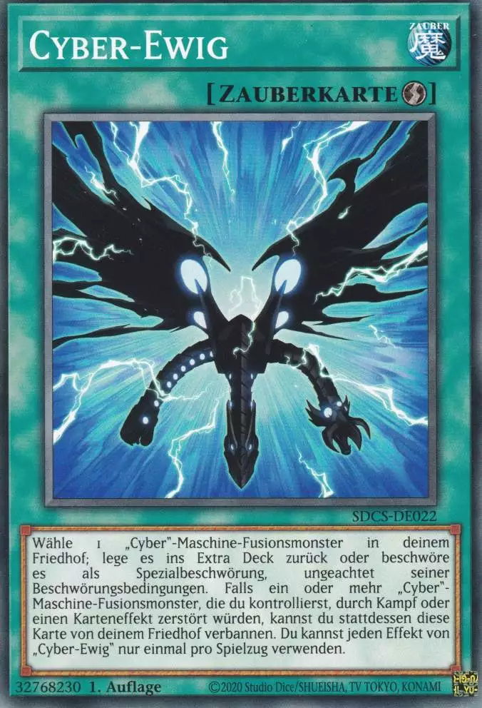 Cyber-Ewig SDCS-DE022 ist in Common Yu-Gi-Oh Karte aus Cyber Strike 1.Auflage