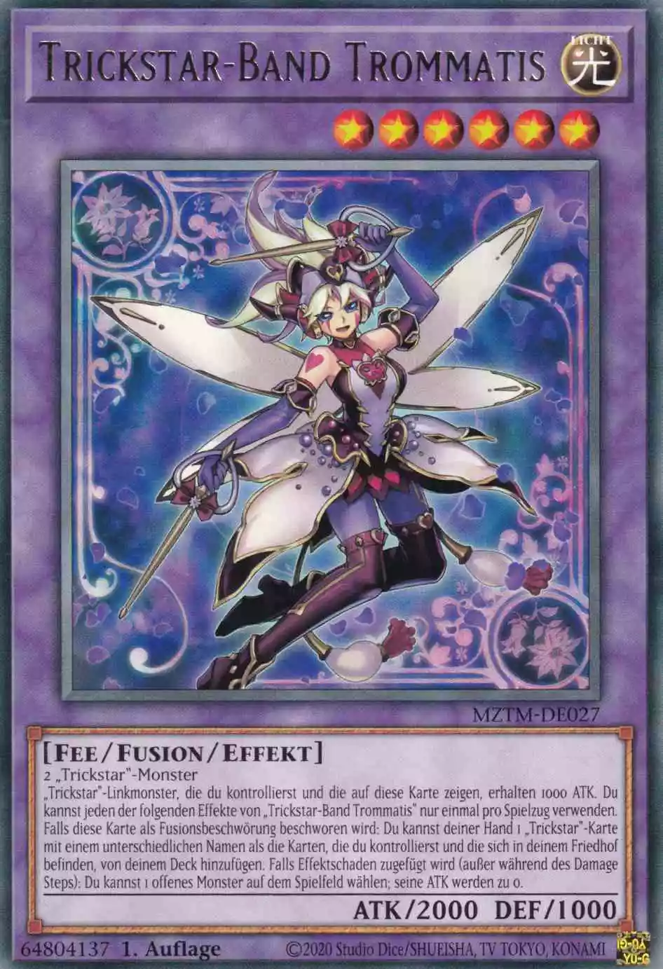 Trickstar-Band Trommatis MZTM-DE027 ist in Rare Yu-Gi-Oh Karte aus Maze of the Master 1.Auflage