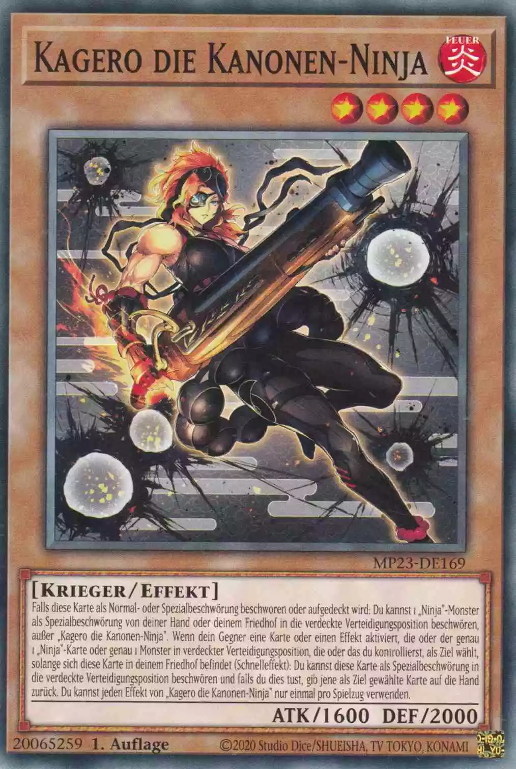 Kagero die Kanonen-Ninja MP23-DE169 ist in Common Yu-Gi-Oh Karte aus 25th Anniversary Tin Dueling Heroes 1.Auflage