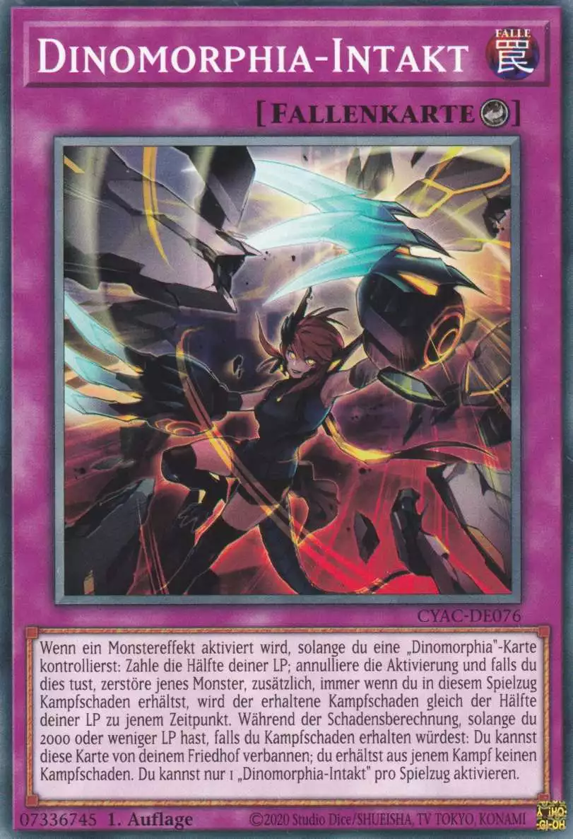 Dinomorphia-Intakt CYAC-DE076 ist in Common Yu-Gi-Oh Karte aus Cyberstorm Access 1.Auflage