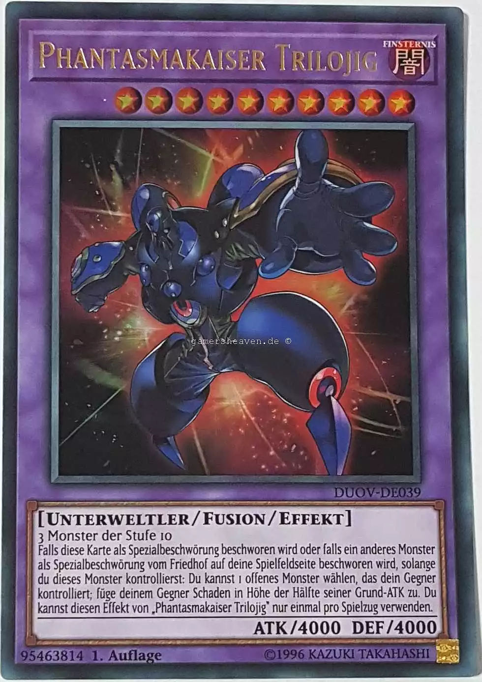 Phantasmakaiser Trilojig DUOV-DE039 ist in Ultra Rare Yu-Gi-Oh Karte aus Duel Overload 1.Auflage