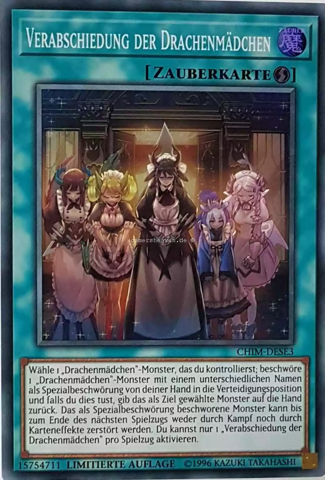 Verabschiedung der Drachenmädchen CHIM-DESE3 ist in Super Rare aus Chaos Impact Special Edition 1.Auflage