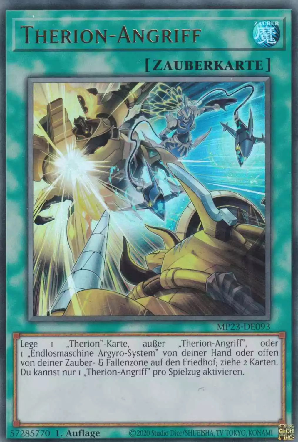 mp23-de093-therion-angriff-ultra-rare-25th-anniversary-tin-dueling-heroes Therion-Angriff MP23-DE093 ist in Ultra Rare Yu-Gi-Oh Karte aus 25th Anniversary Tin Dueling Heroes 1.Auflage