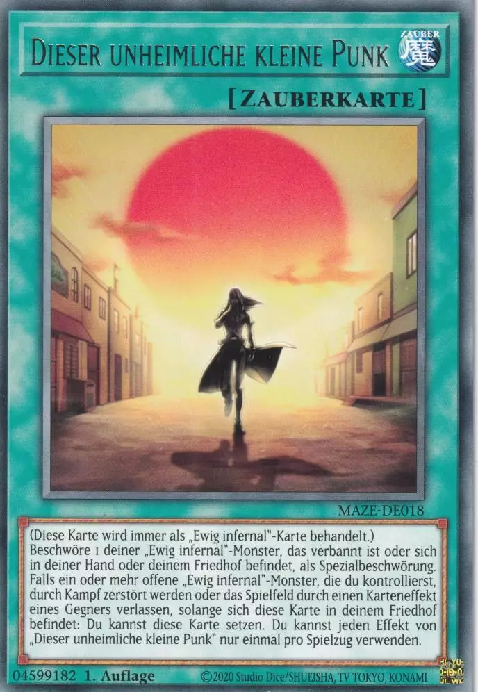 Dieser unheimliche kleine Punk MAZE-DE018 ist in Rare Yu-Gi-Oh Karte aus Maze of Memories 1.Auflage