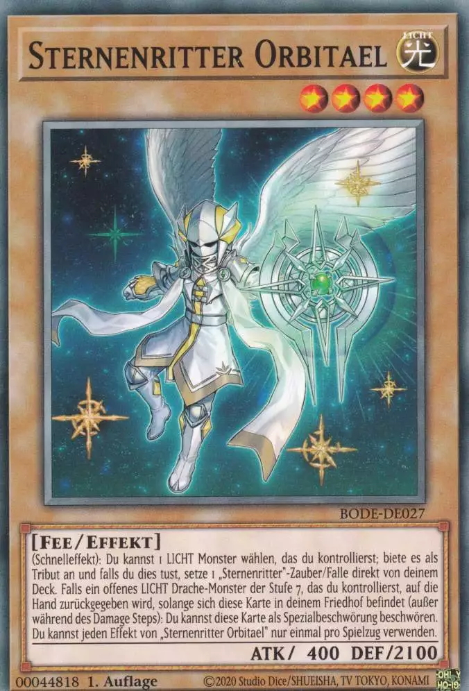 Sternenritter Orbitael BODE-DE027 ist in Common Yu-Gi-Oh Karte aus Burst of Destiny 1.Auflage