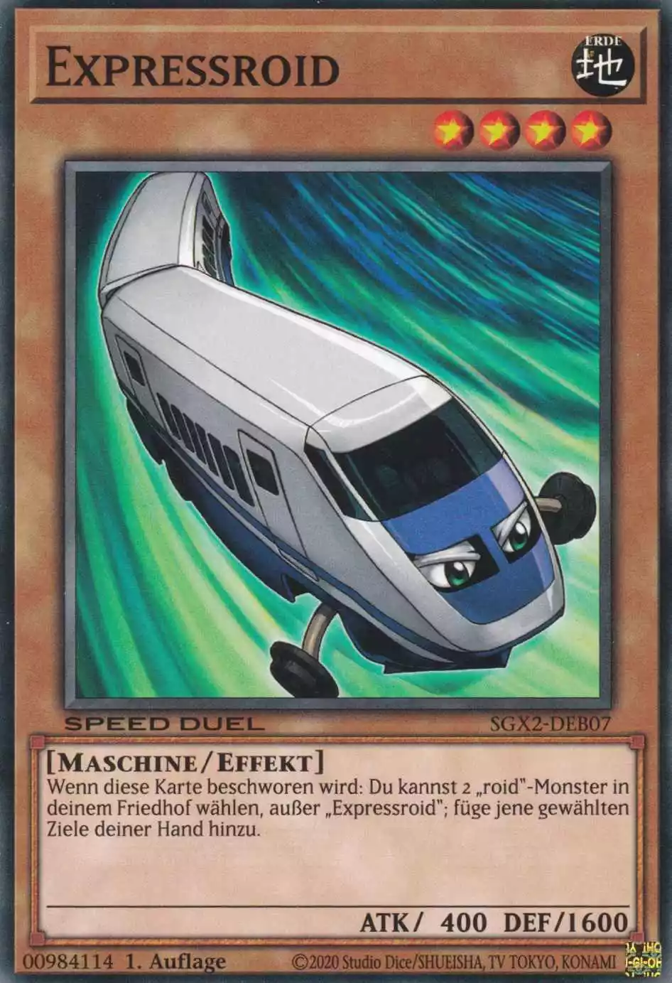 Expressroid SGX2-DEB07 ist in Common Yu-Gi-Oh Karte aus Speed Duel GX: Midterm Paradox 1.Auflage