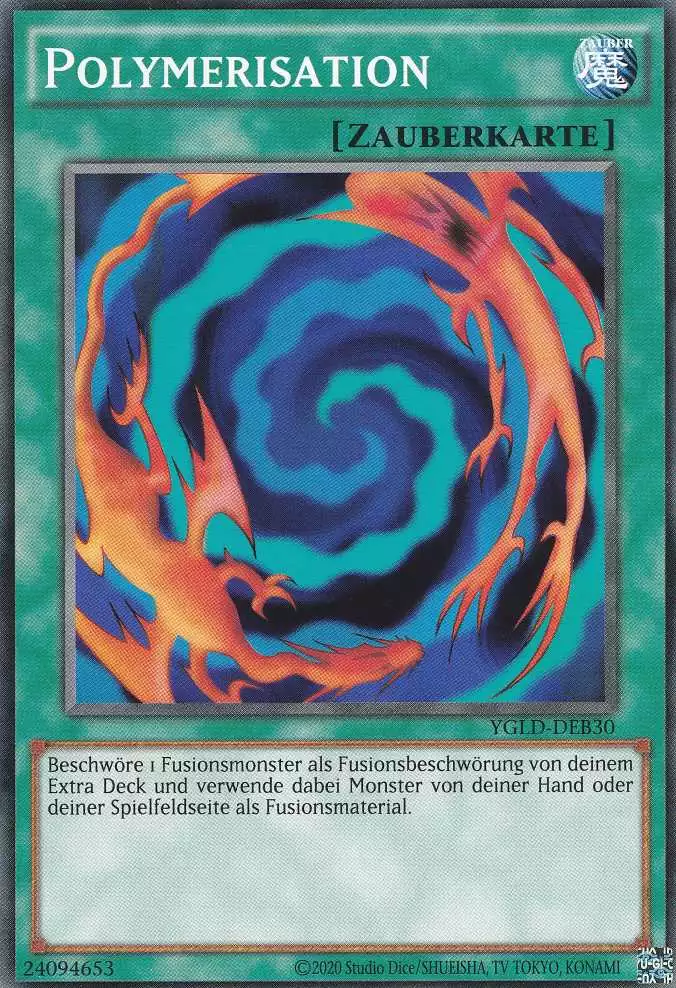 Polymerisation YGLD-DEB30 ist in Common Yu-Gi-Oh Karte aus Yugis Legendary Decks - King of Games unlimitiert