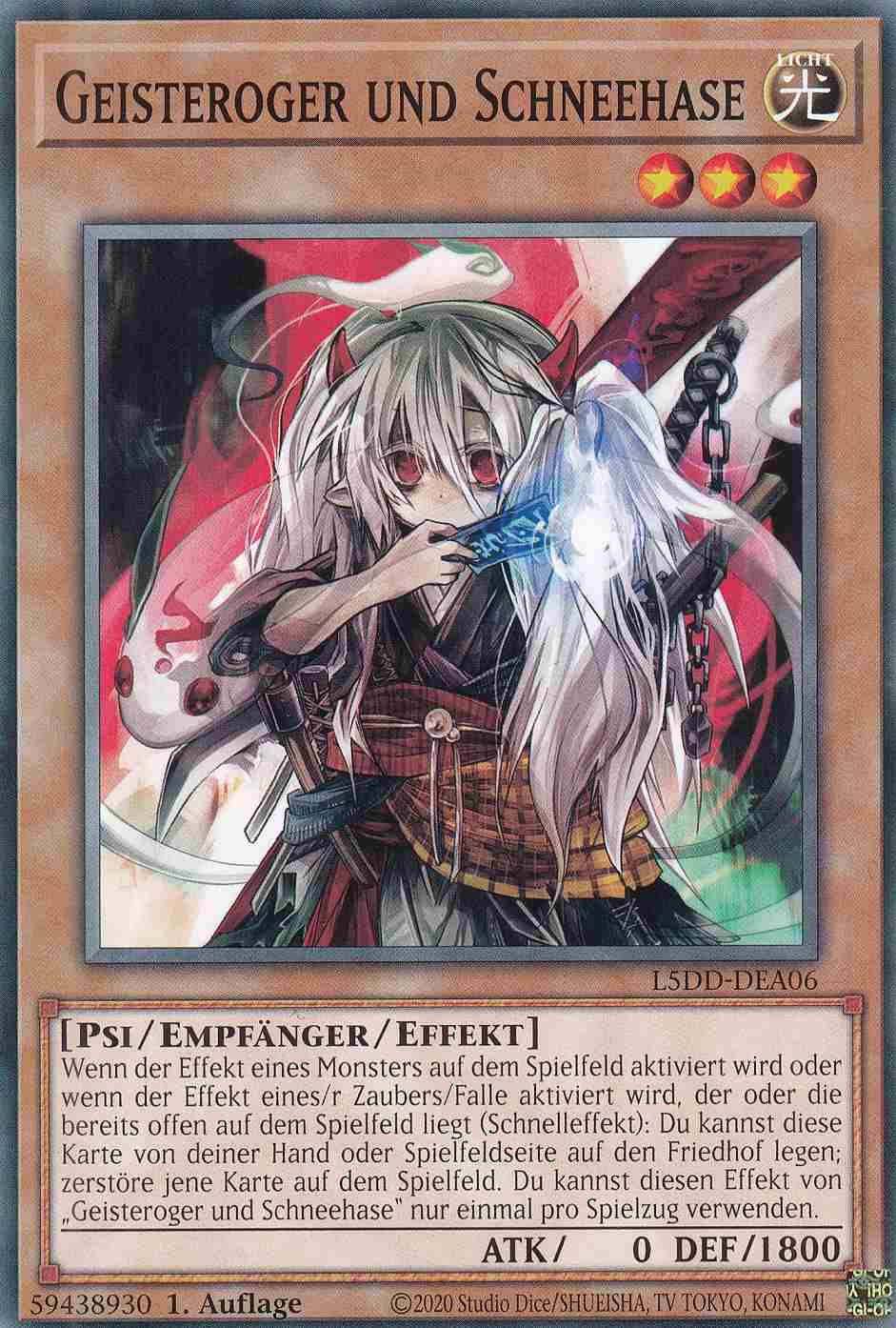 Geisteroger und Schneehase L5DD-DEA06 ist in Common Yu-Gi-Oh Karte aus Legendary 5D’s Decks 1.Auflage