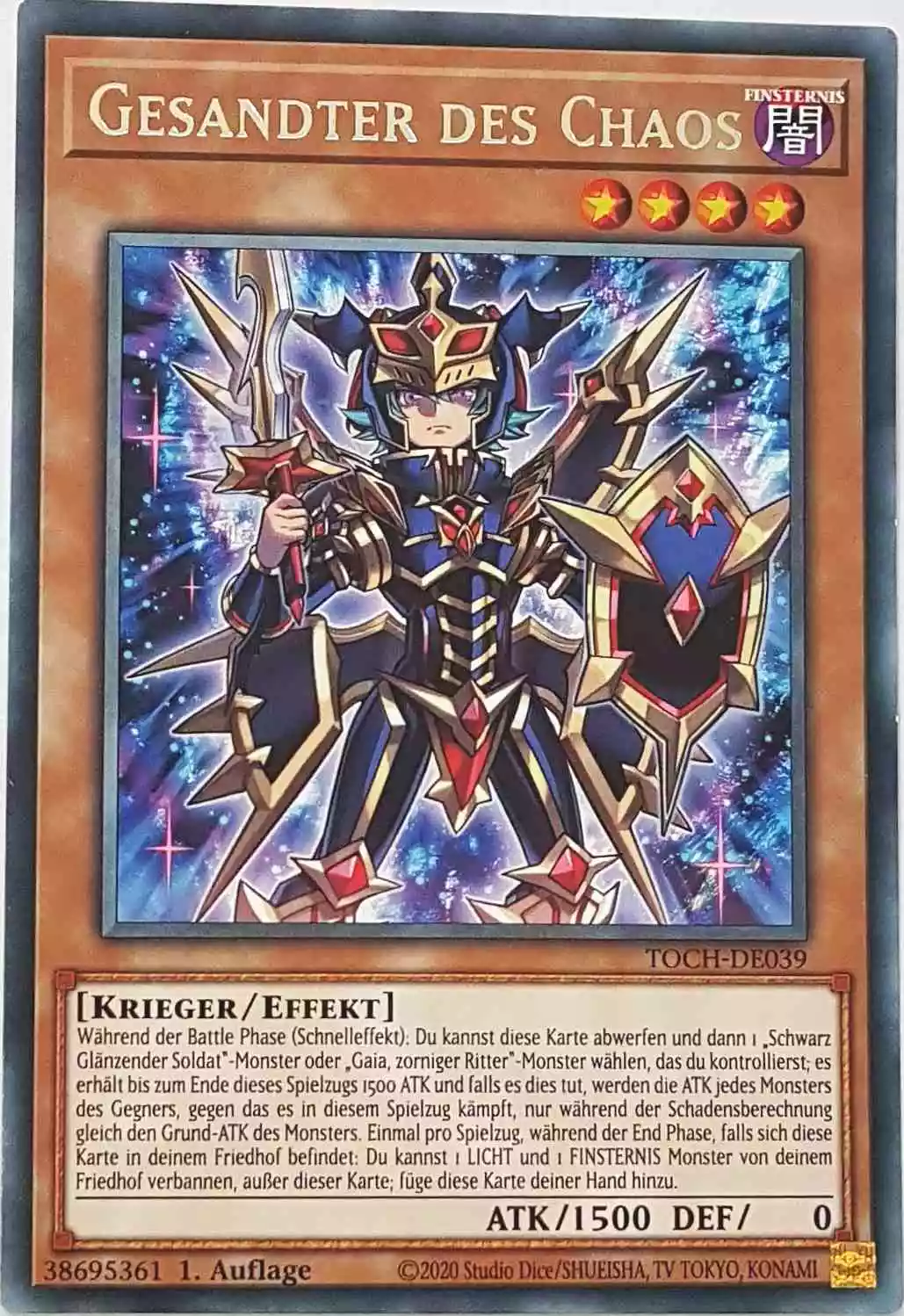 Gesandter des Chaos TOCH-DE039 ist in Rare Yu-Gi-Oh Karte aus Toon Chaos 1.Auflage