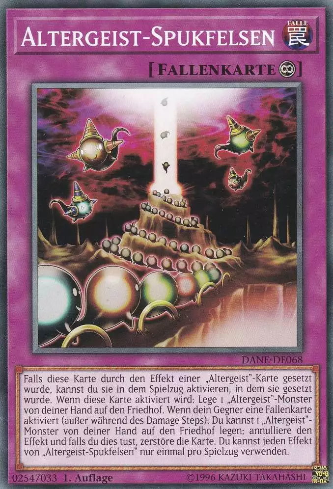 Altergeist-Spukfelsen DANE-DE068 ist in Common Yu-Gi-Oh Karte aus Dark Neostorm 1.Auflage