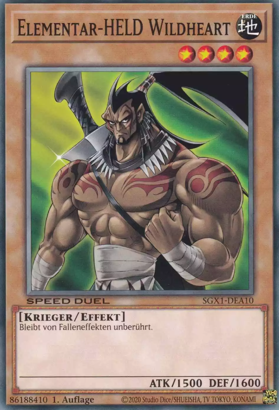 Elementar-HELD Wildheart SGX1-DEA10 ist in Common Yu-Gi-Oh Karte aus Speed Duel GX Duel Academy Box 1.Auflage
