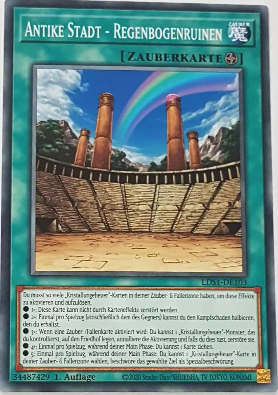 Antike Stadt - Regenbogenruinen LDS1-DE103 ist in Common Yu-Gi-Oh Karte aus Legendary Duelists: Season 1 1.Auflage