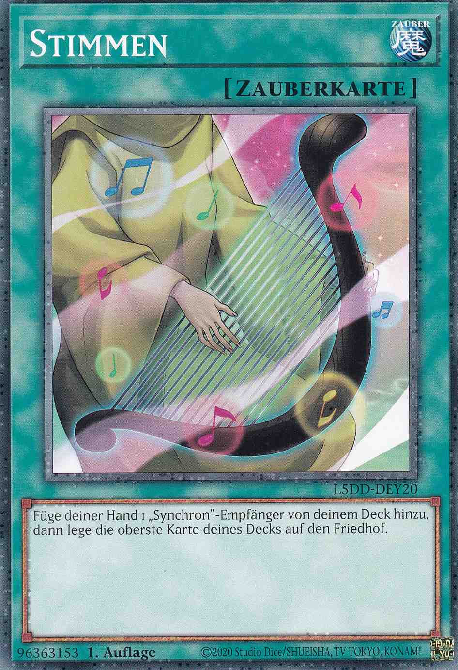 Stimmen L5DD-DEY20 ist in Common Yu-Gi-Oh Karte aus Legendary 5D’s Decks 1.Auflage