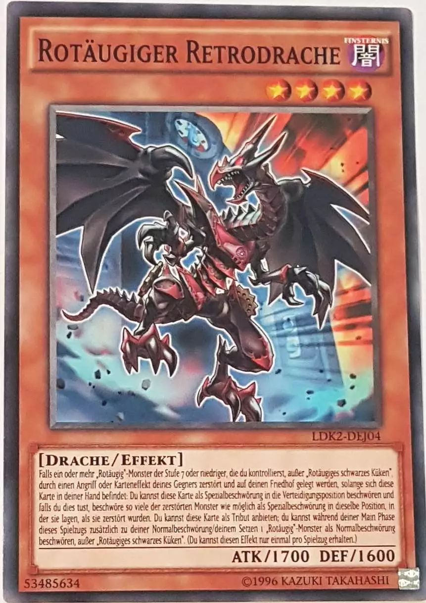 Rotäugiger Retrodrache LDK2-DEJ04 ist in Common Yu-Gi-Oh Karte aus Legendary Decks 2 