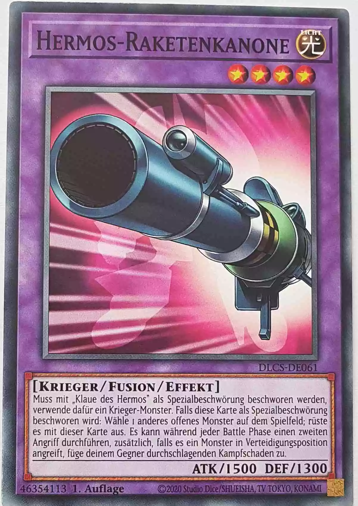Hermos-Raketenkanone DLCS-DE061 ist in Common Yu-Gi-Oh Karte aus Dragons of Legend The Complete Series 1.Auflage