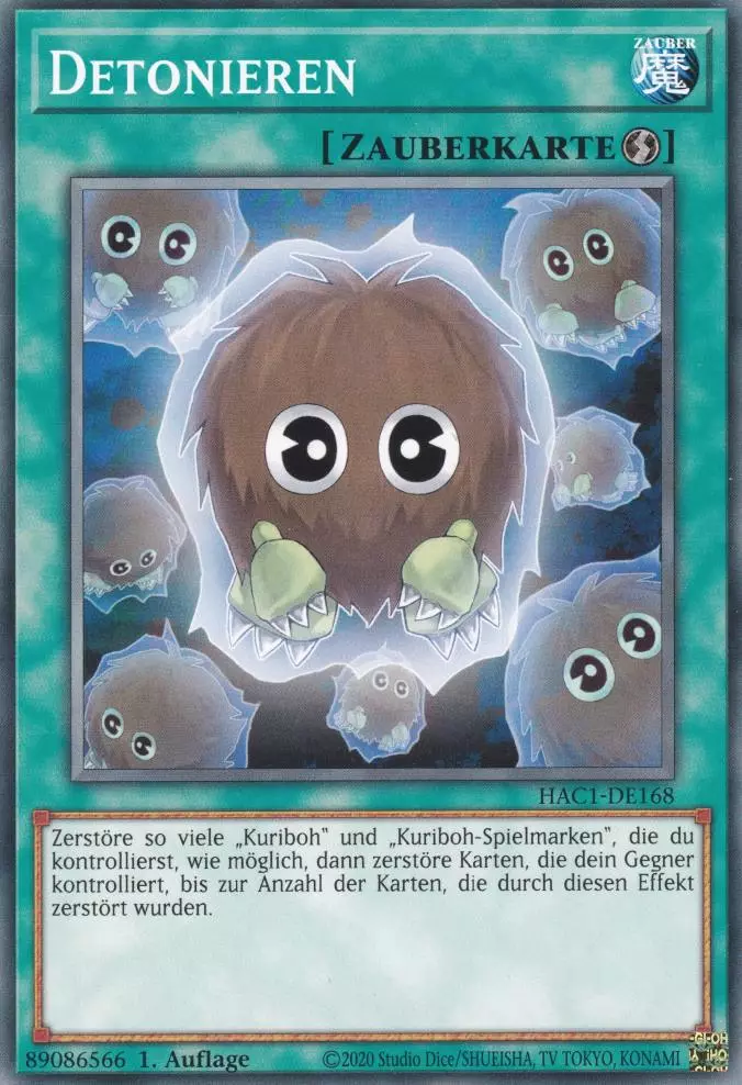 Detonieren HAC1-DE168 ist in Common Yu-Gi-Oh Karte aus Hidden Arsenal Chapter 1 1.Auflage