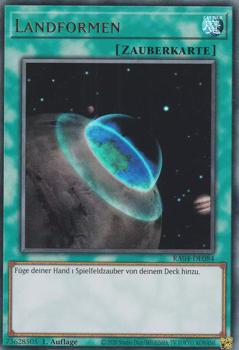 Landformen RA04-DE084 ist in Ultra Rare Yu-Gi-Oh Karte aus Quarter Century Stampede 1.Auflage
