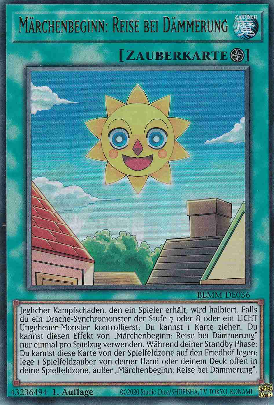 Märchenbeginn: Reise bei Dämmerung BLMM-DE036 ist in Ultra Rare Yu-Gi-Oh Karte aus Battles of Legend Monster Mayhem 1.Auflage