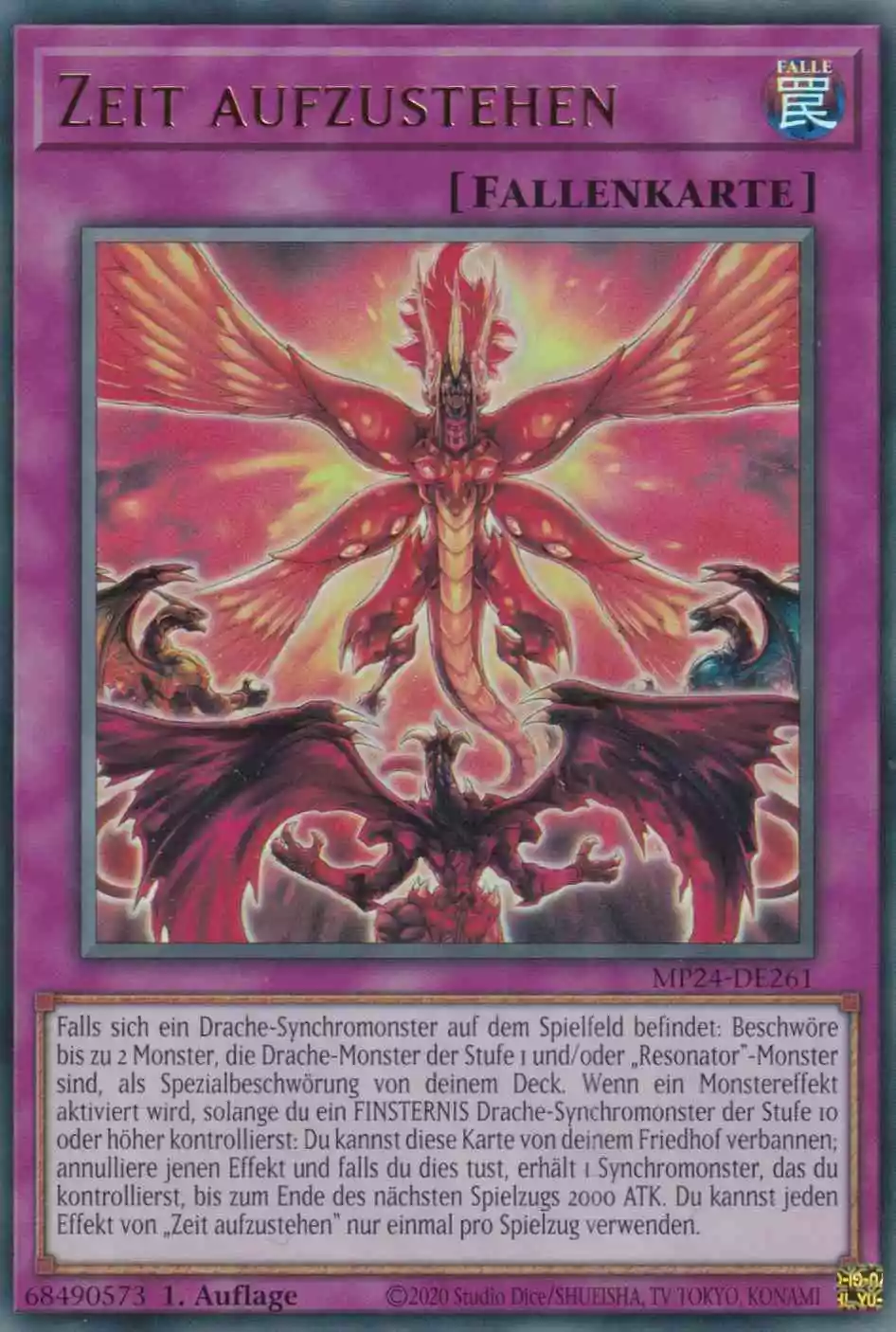 Zeit aufzustehen Ultra Rare MP24-DE261 Yugioh Karte Zeit aufzustehen MP24-DE261 ist in Ultra Rare Yu-Gi-Oh Karte aus 25th Anniversary Tin Dueling Mirrors 1.Auflage