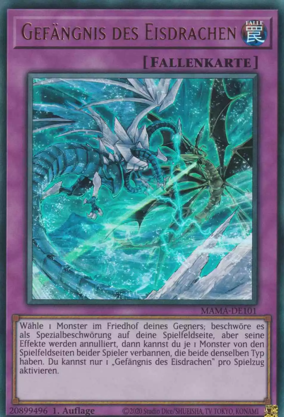 Gefängnis des Eisdrachen MAMA-DE101 ist in Ultra Rare Yu-Gi-Oh Karte aus Magnificent Mavens 1.Auflage