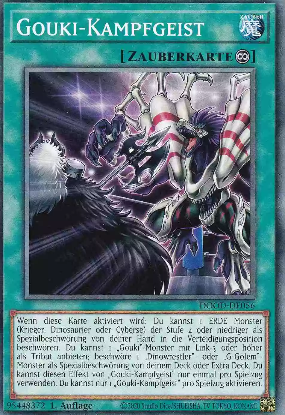 Gouki-Kampfgeist DOOD-DE056 ist in Common Yu-Gi-Oh Karte aus Doom of Dimensions 1.Auflage