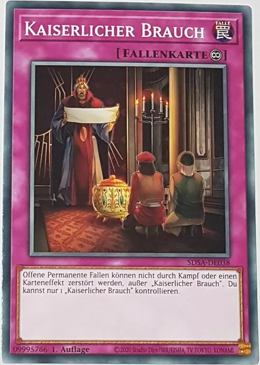 Kaiserlicher Brauch SDSA-DE038 ist in Common Yu-Gi-Oh Karte aus Sacred Beasts 1.Auflage