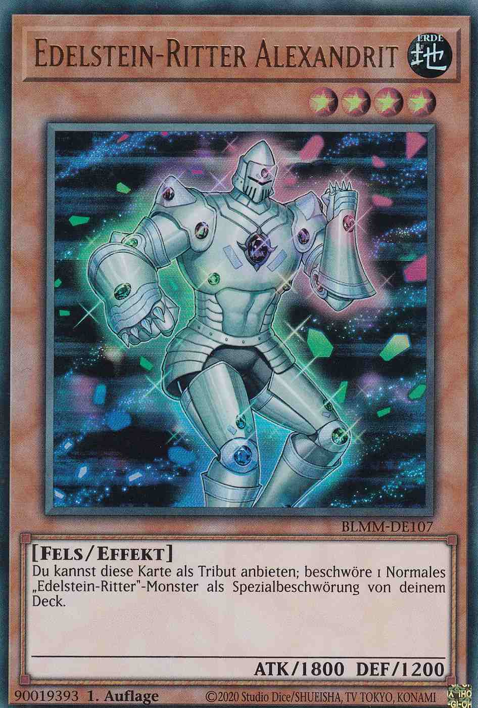 Edelstein-Ritter Alexandrit BLMM-DE107 ist in Ultra Rare Yu-Gi-Oh Karte aus Battles of Legend Monster Mayhem 1.Auflage