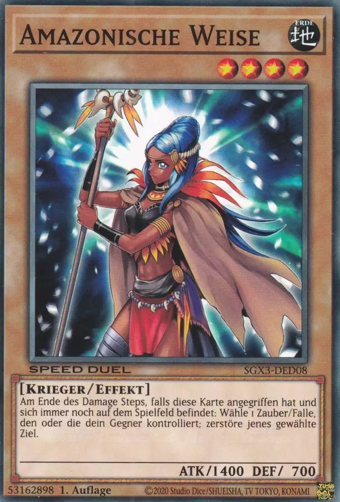 Amazonische Weise SGX3-DED08 ist in Common Yu-Gi-Oh Karte aus Speed Duel GX: Duelists of Shadows 1.Auflage