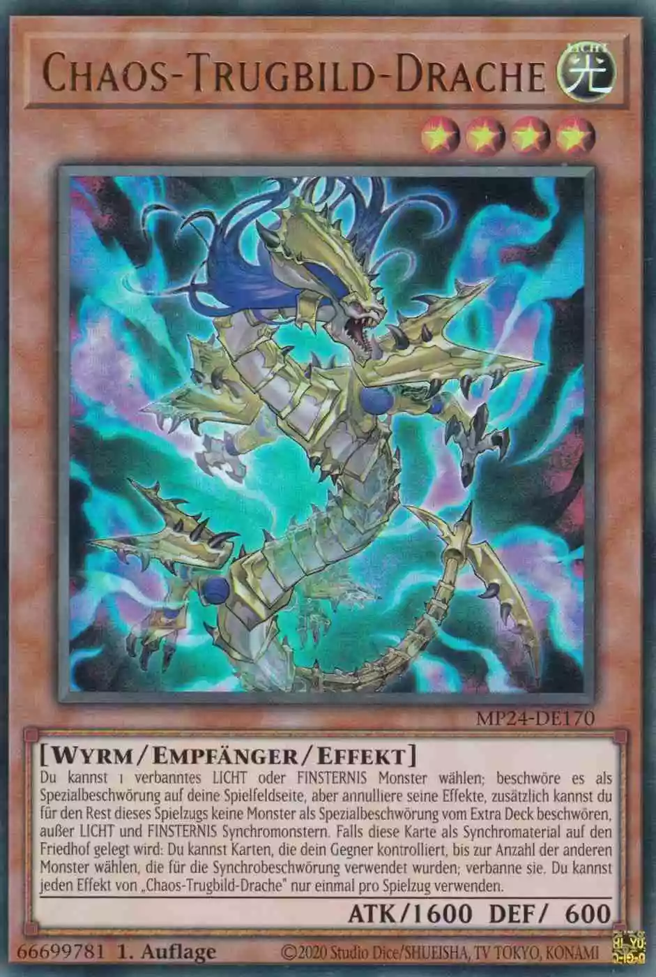 Chaos-Trugbild-Drache MP24-DE170 ist in Ultra Rare Yu-Gi-Oh Karte aus 25th Anniversary Tin Dueling Mirrors 1.Auflage