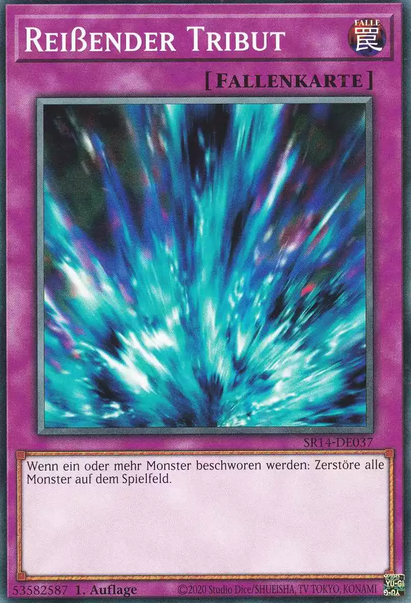 Reißender Tribut SR14-DE037 ist in Common Yu-Gi-Oh Karte aus Fire Kings 1.Auflage