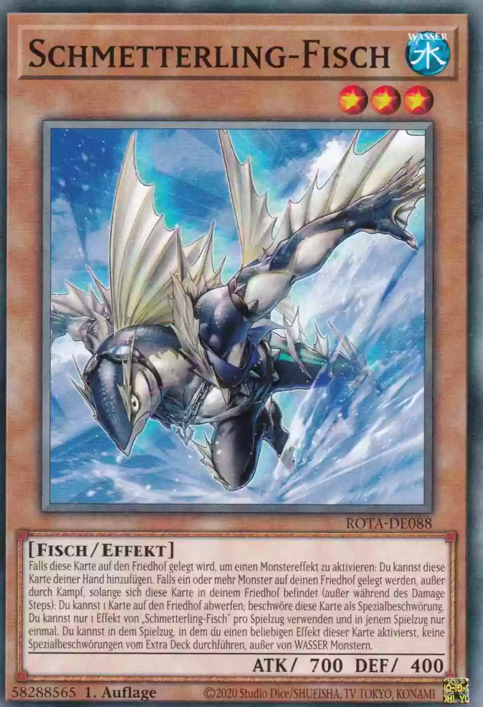 Schmetterling-Fisch ROTA-DE088 ist in Common Yu-Gi-Oh Karte aus Rage of the Abyss 1.Auflage