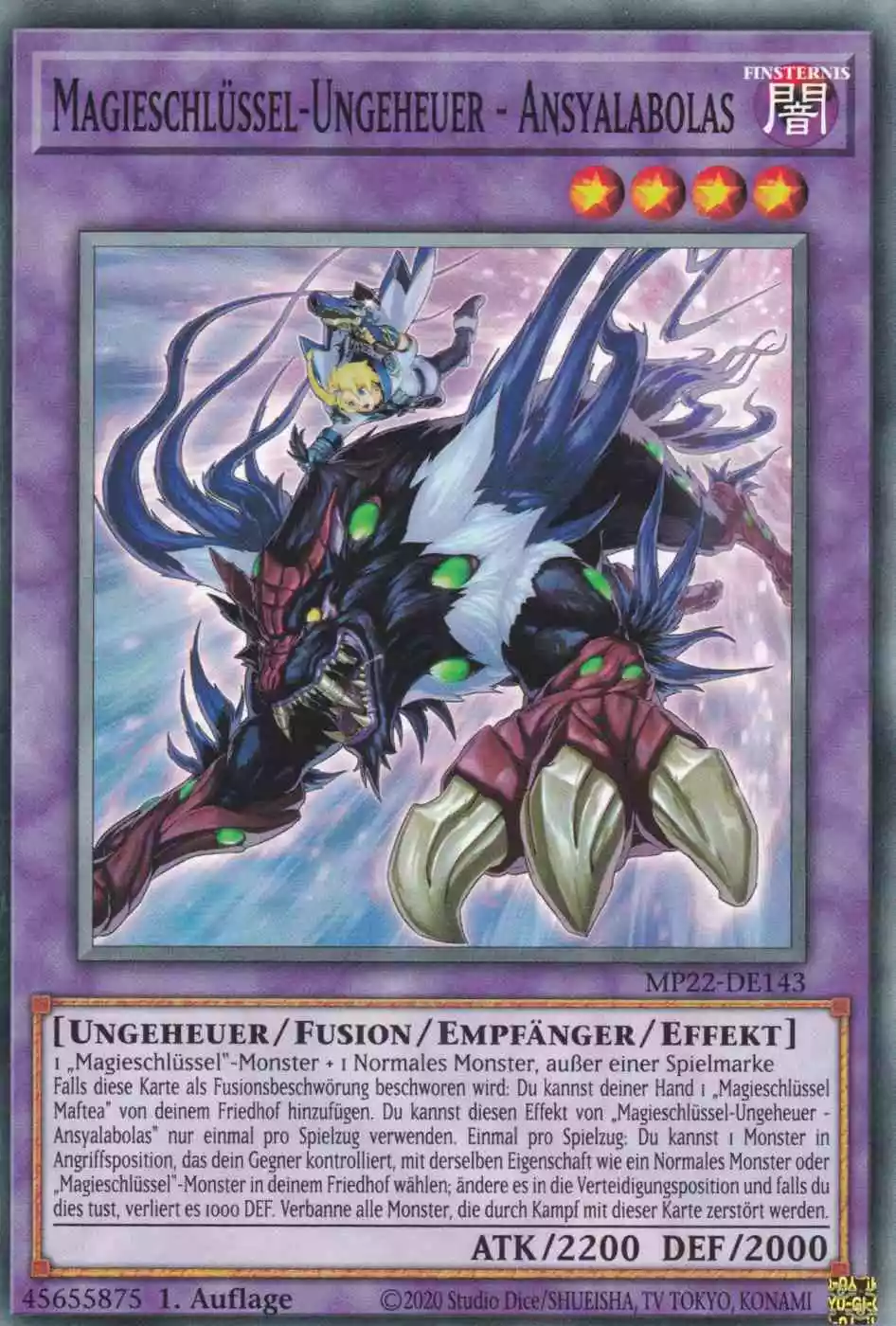 Magieschlüssel-Ungeheuer - Ansyalabolas MP22-DE143 ist in Common Yu-Gi-Oh Karte aus Tin of the Pharaoh’s Gods 1.Auflage