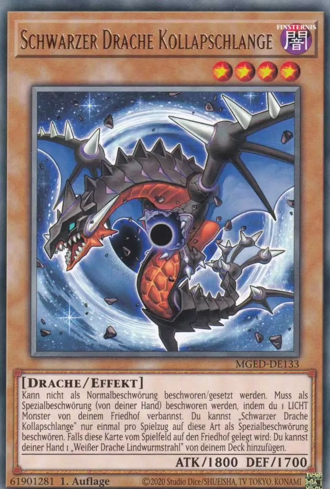 mged-de133-schwarzer-drache-kollapschlange-rare-maximum-gold-el-dorado Schwarzer Drache Kollapschlange MGED-DE133 ist in Rare Yu-Gi-Oh Karte aus Maximum Gold El Dorado 1.Auflage
