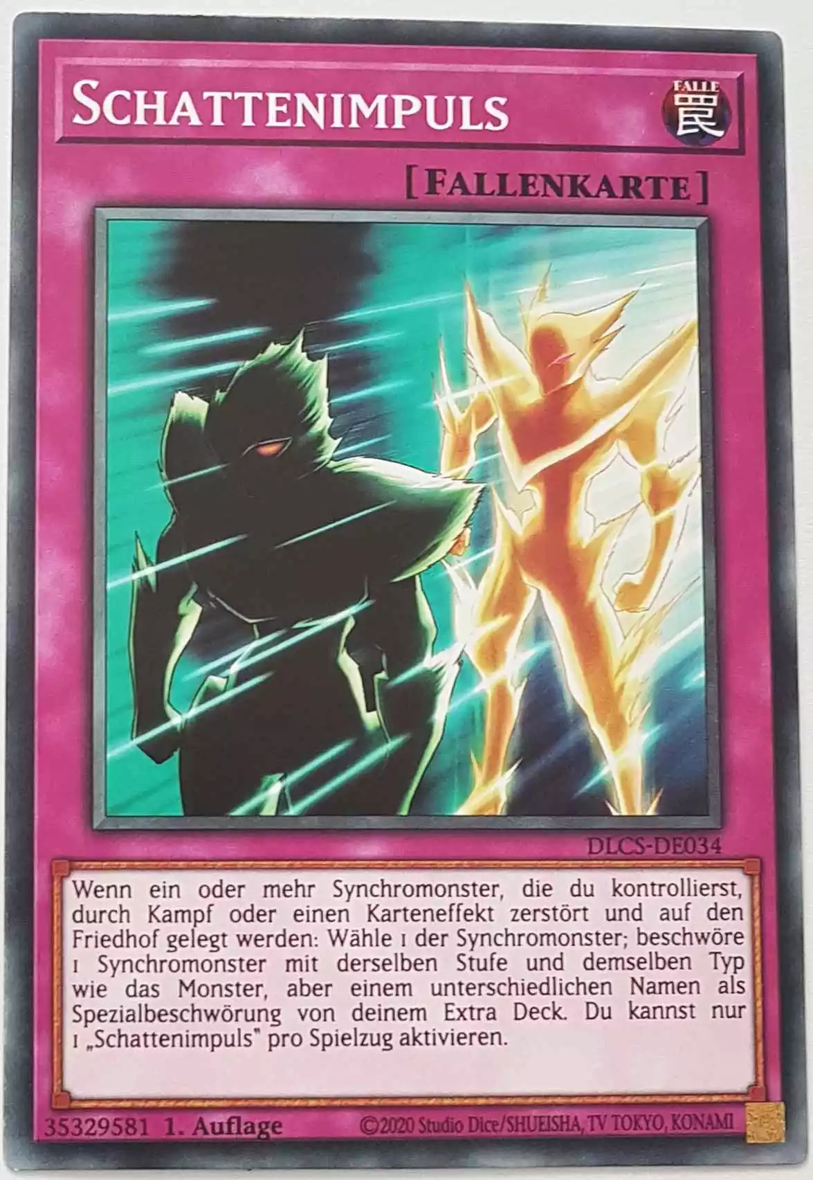 Schattenimpuls DLCS-DE034 ist in Common Yu-Gi-Oh Karte aus Dragons of Legend The Complete Series 1.Auflage