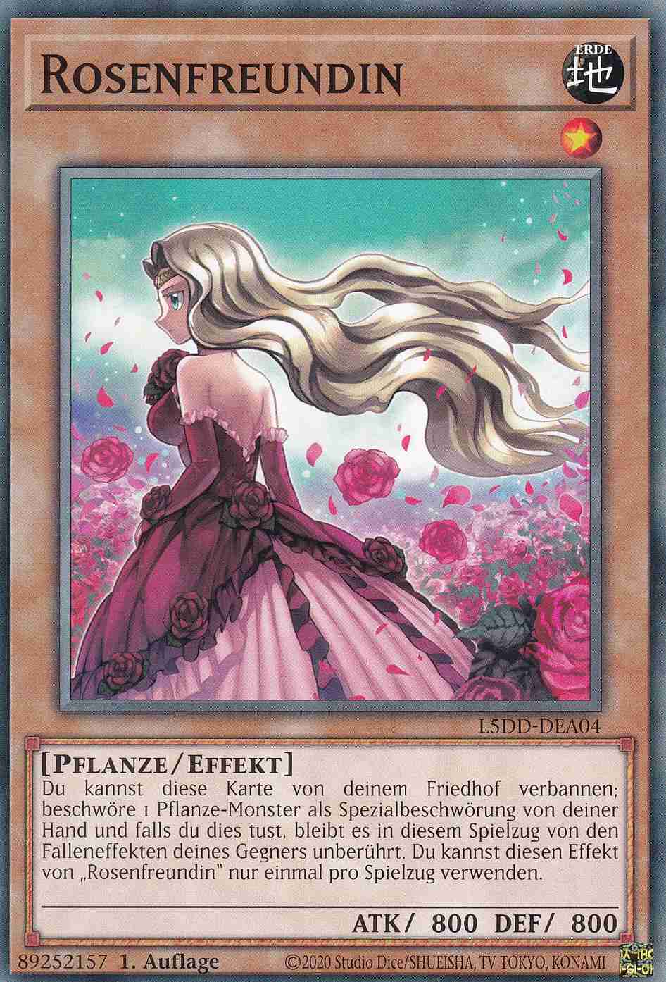 Rosenfreundin Common L5DD-DEA04 Yugioh Karte Rosenfreundin L5DD-DEA04 ist in Common Yu-Gi-Oh Karte aus Legendary 5D’s Decks 1.Auflage