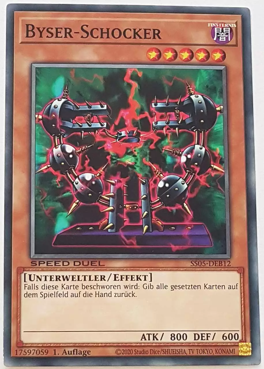 Byser-Schocker SS05-DEB12 ist in Common Yu-Gi-Oh Karte aus Twisted Nightmares 1.Auflage