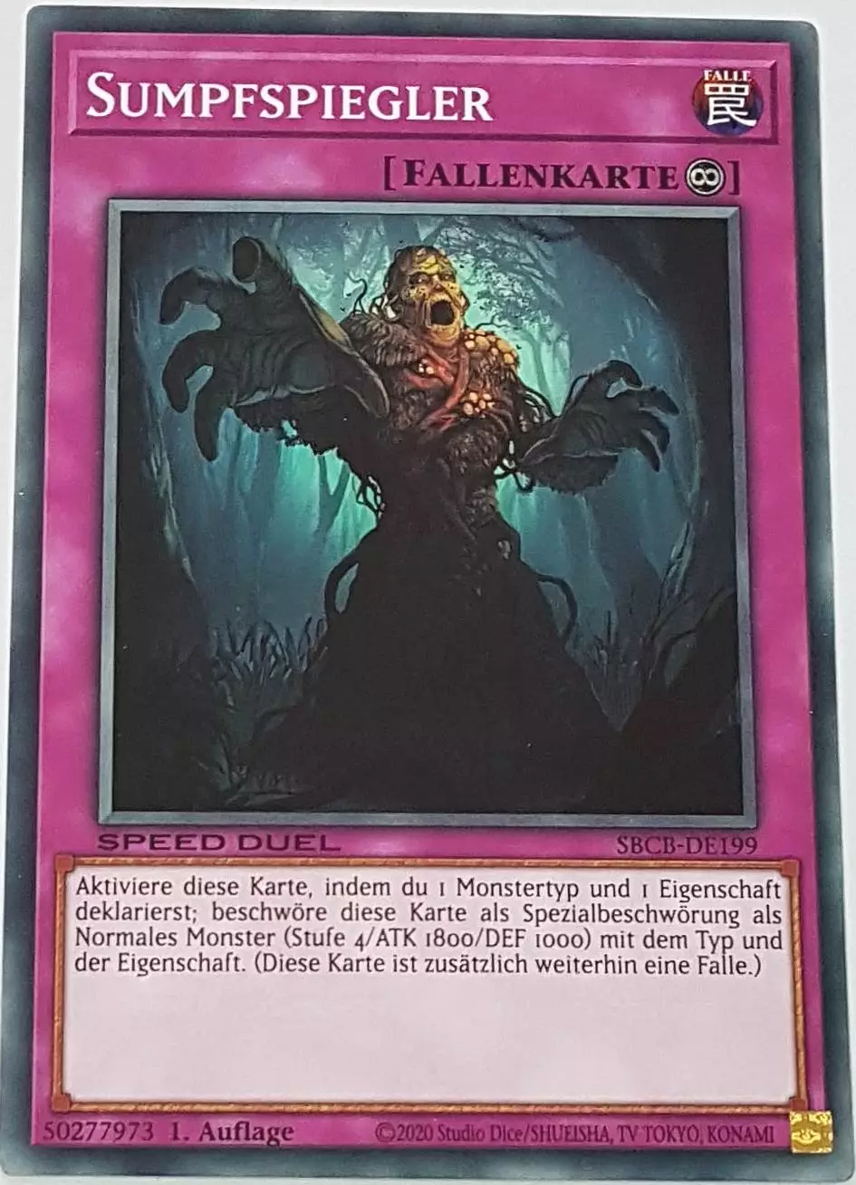 Sumpfspiegler SBCB-DE199 ist in Common Yu-Gi-Oh Karte aus Speed Duel Battle City Box 1. Auflage