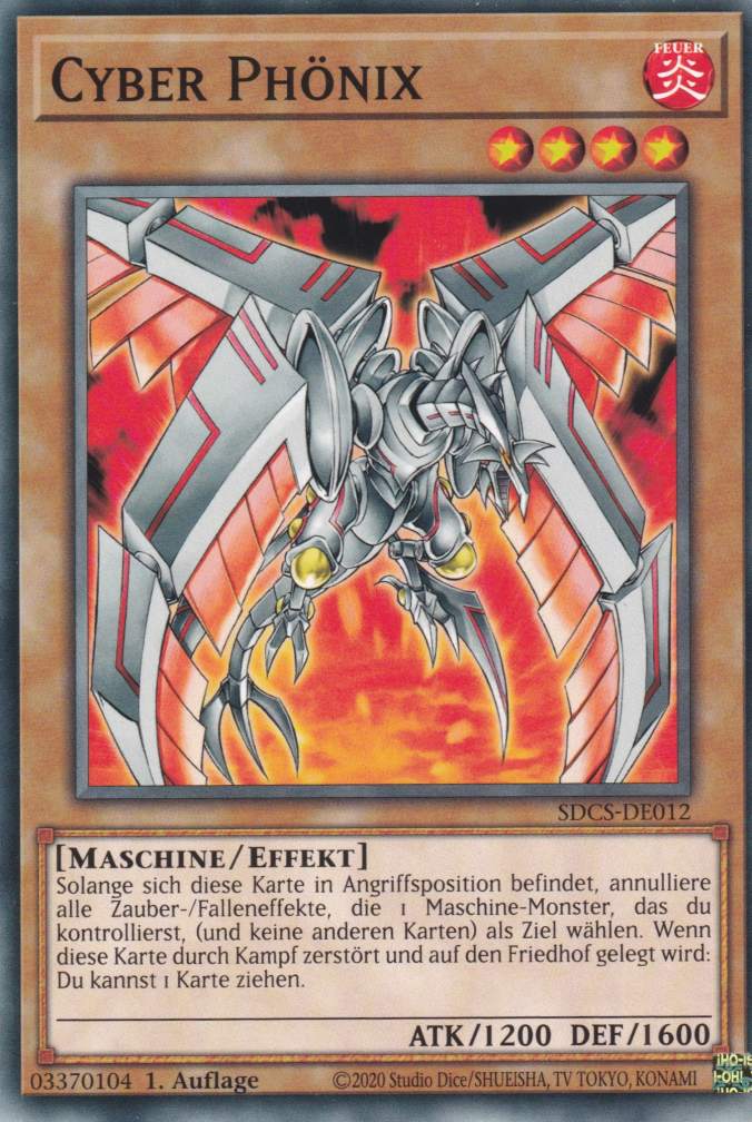 Cyber Phönix SDCS-DE012 ist in Common Yu-Gi-Oh Karte aus Cyber Strike 1.Auflage